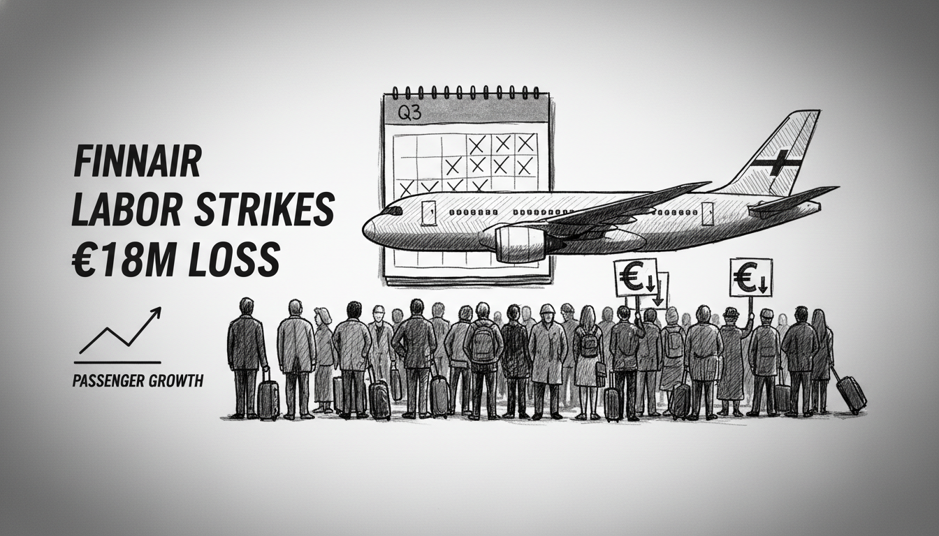 Labor Strikes Cost Finnair 18 Million Euros in Third Quarter