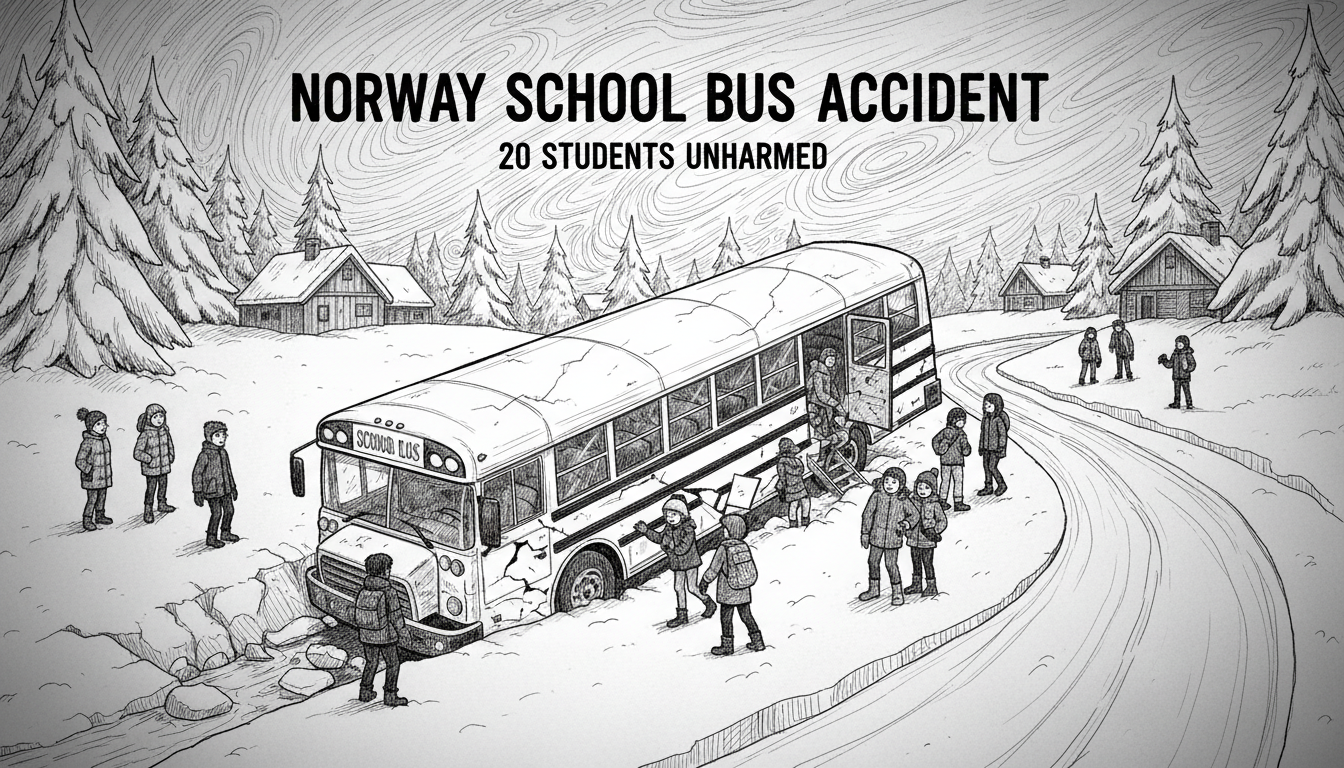 Norway School Bus Accident: 20 Students Unharmed