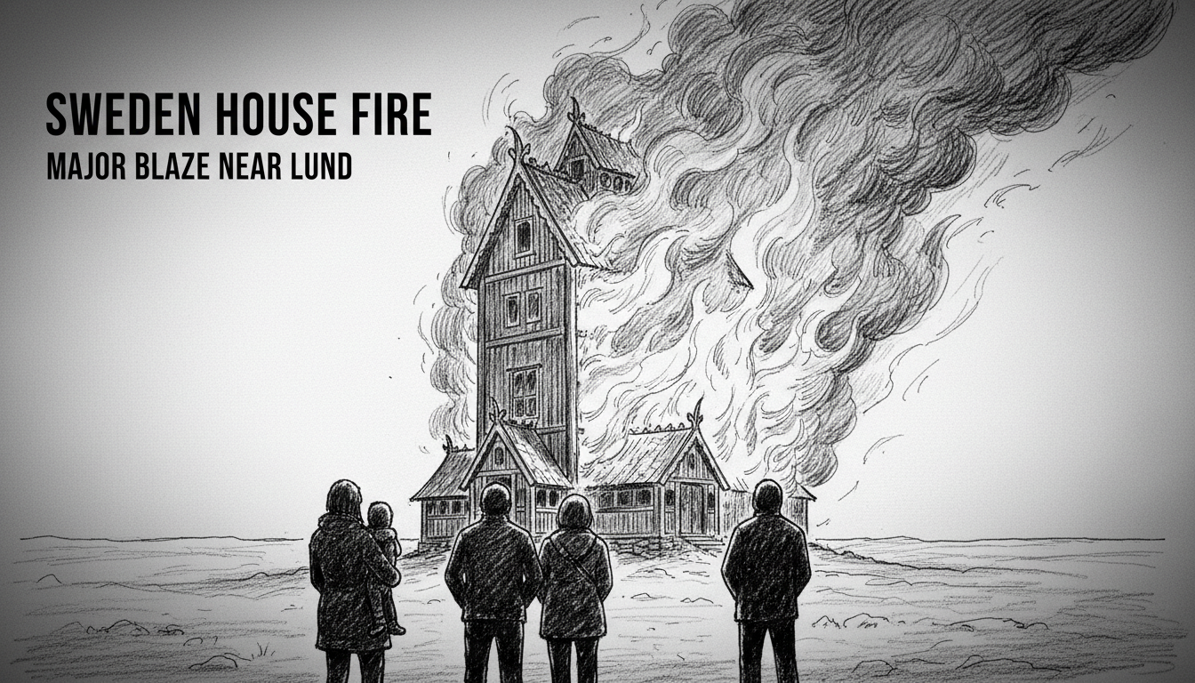 Sweden House Fire: Major Blaze Near Lund