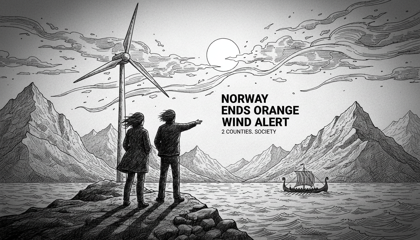 Norway Ends Orange Wind Alert for 2 Counties