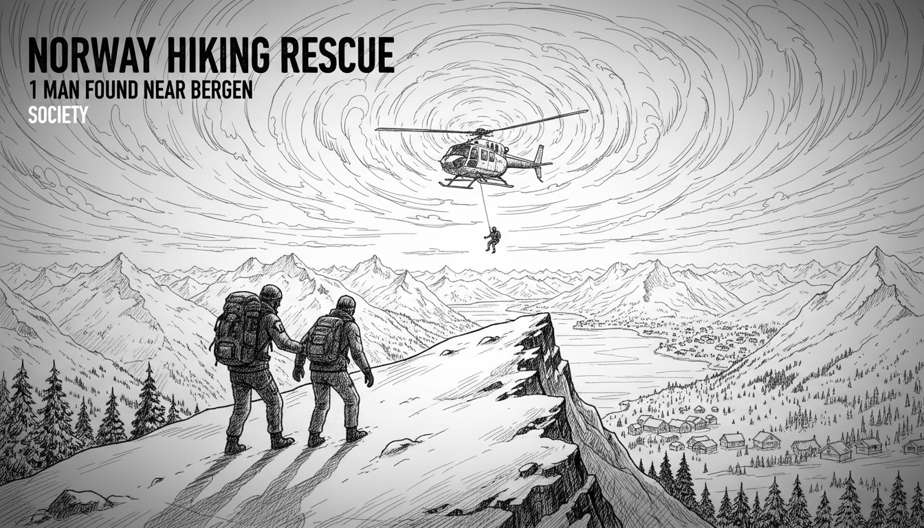 Norway Hiking Rescue: 1 Man Found Near Bergen