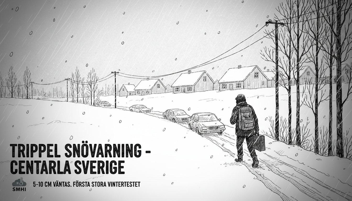Swedish Meteorological Institute Issues Triple Snow Warnings for Central Sweden