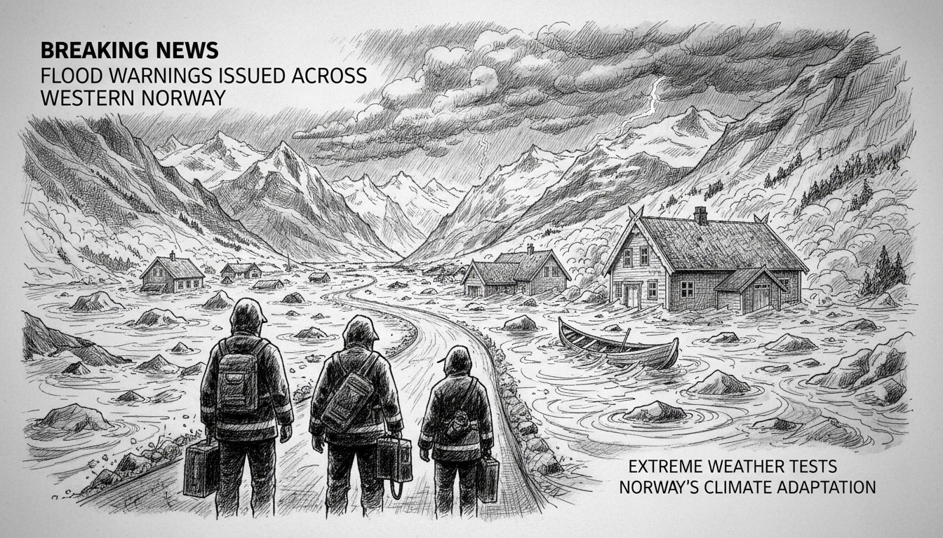 Flood Warnings Issued Across Western Norway
