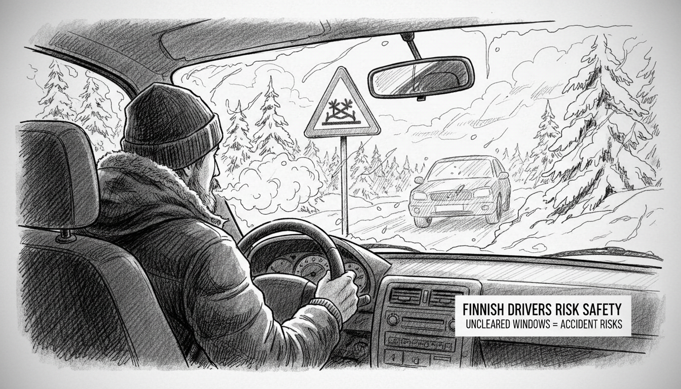 Finnish Drivers Risk Safety by Skipping Proper Window Cleaning