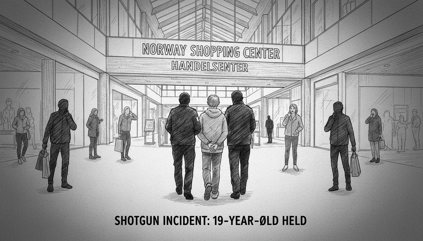 Norway Shopping Center Shotgun Incident: 19-Year-Old Held