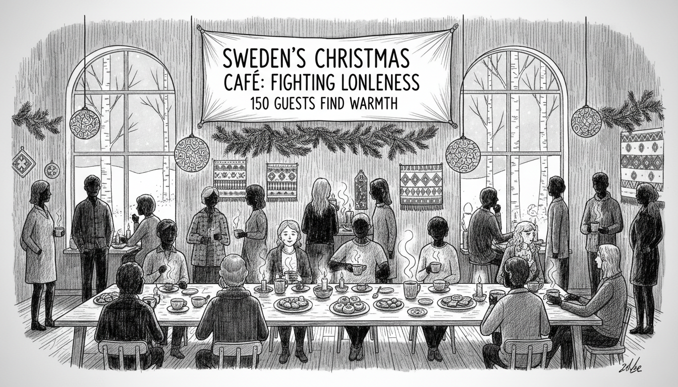 Sweden's Christmas Café Fights Loneliness for 150 Guests