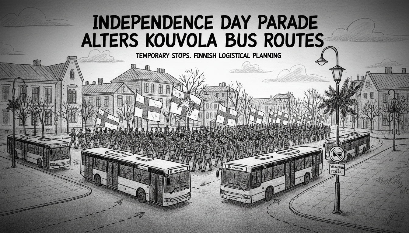 Independence Day Parade Alters Kouvola Bus Routes with Temporary Stops