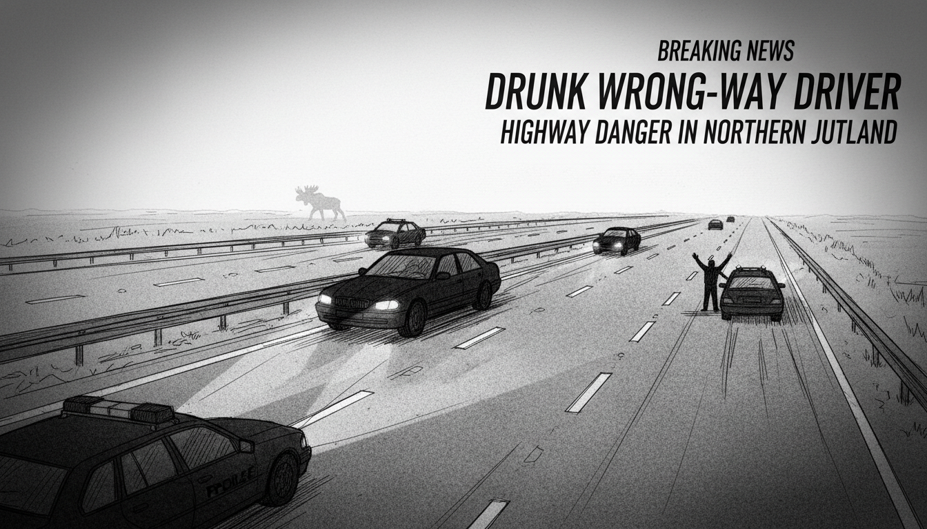 Drunk Wrong-Way Driver Creates Highway Danger in Northern Jutland
