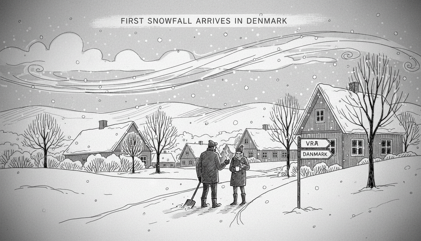 First Snowfall Arrives in Denmark This Winter