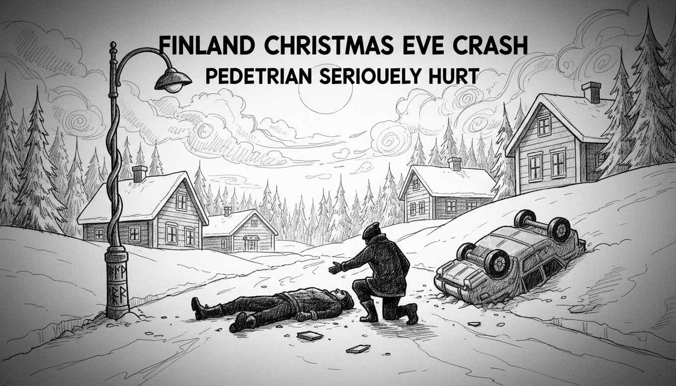 Finland Christmas Eve Crash: Pedestrian Seriously Hurt