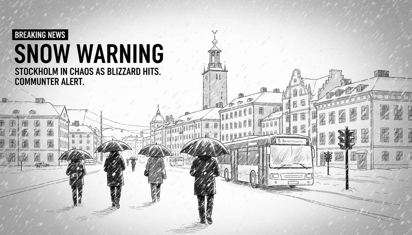 Swedish Meteorological Institute Issues Snow Warning for Stockholm Region