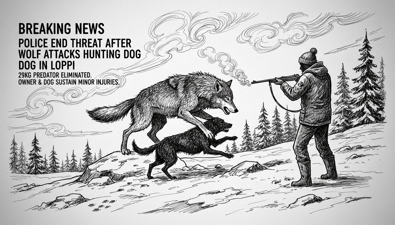 Police End Threat After Wolf Attacks Hunting Dog in Loppi