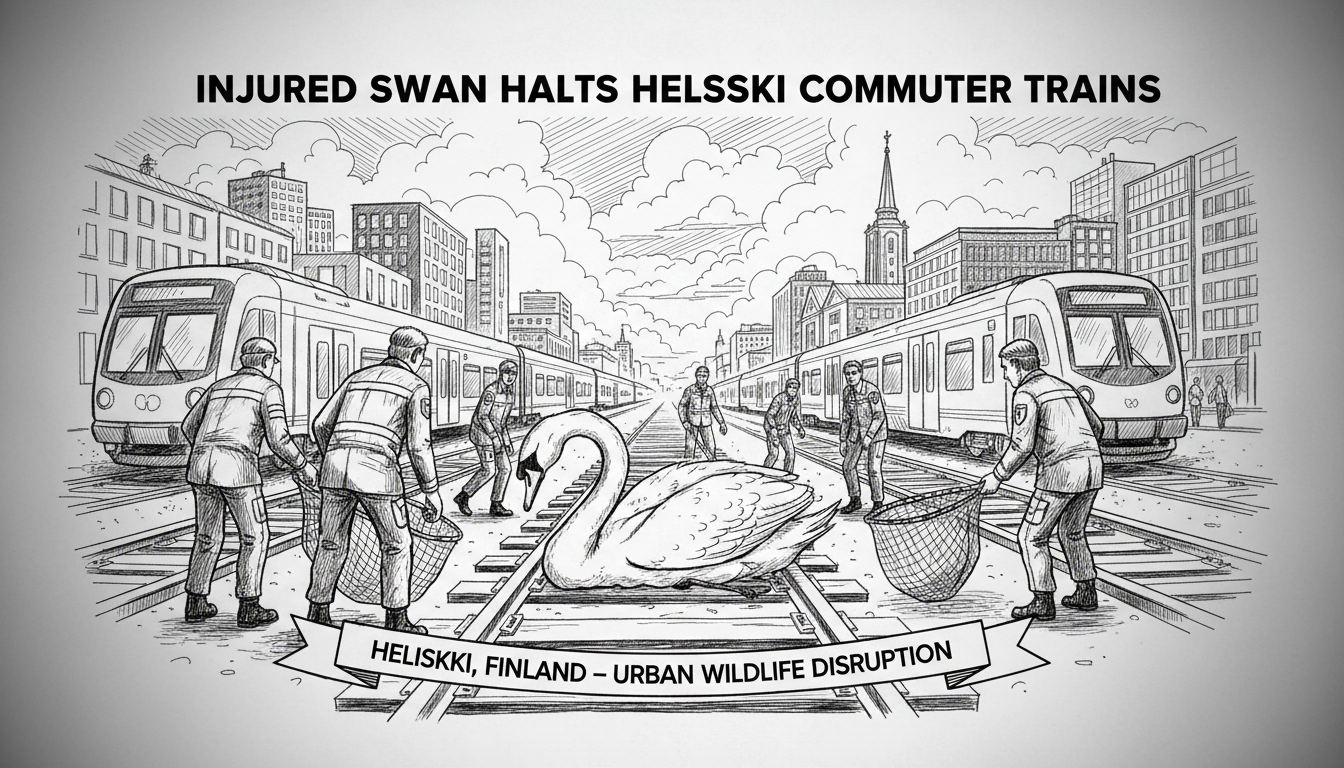 Injured Swan Halts Helsinki Commuter Trains During Rush Hour