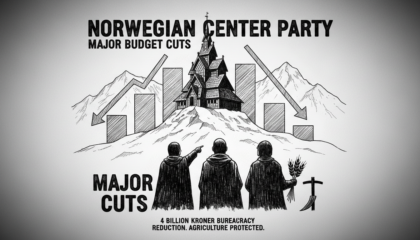 Norwegian Center Party Demands Major Government Cuts in Alternative Budget
