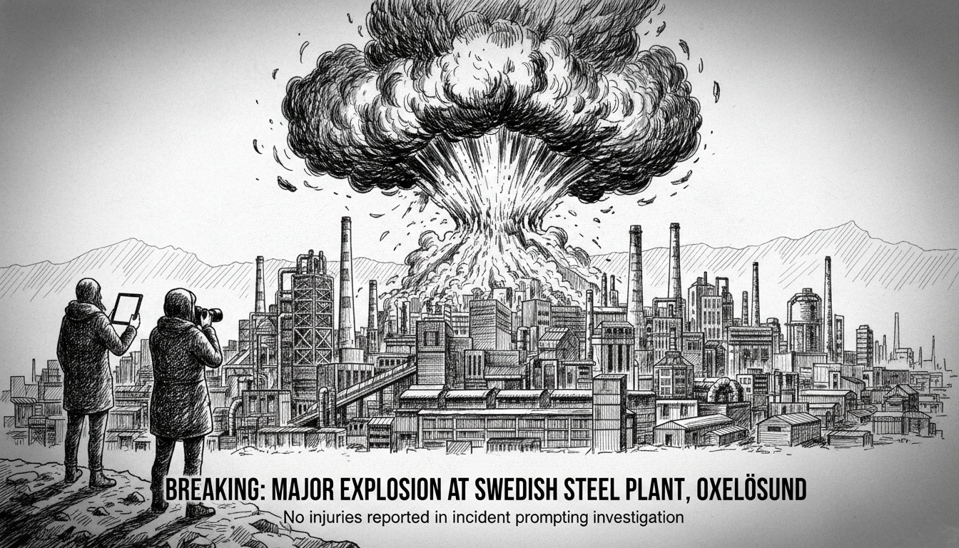 Major Explosion at Swedish Steel Plant in Oxelösund