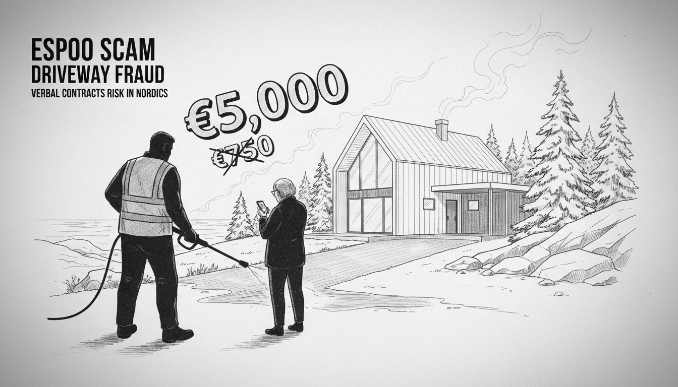 Espoo resident scammed in driveway cleaning fraud case