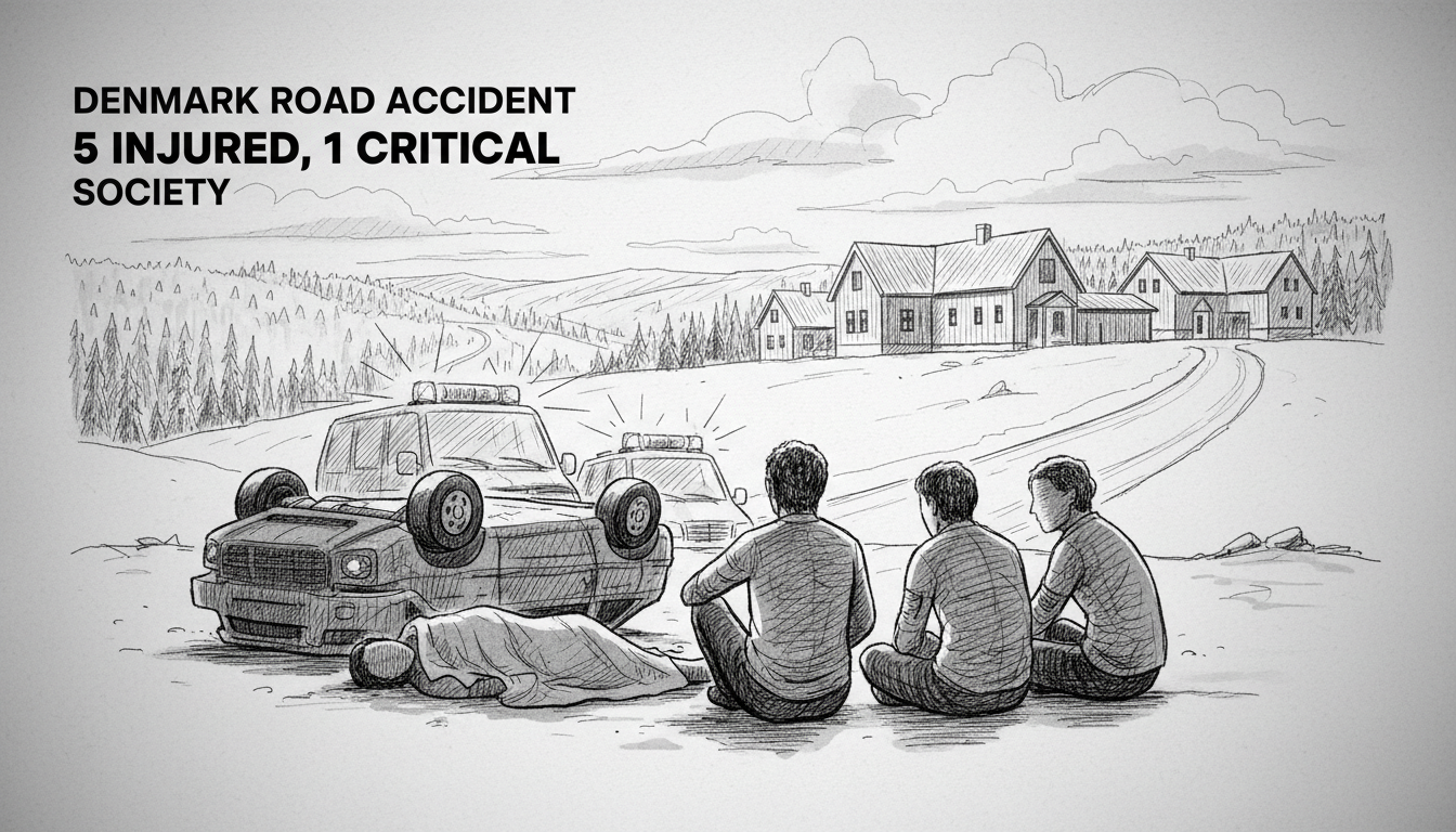 Denmark Road Accident: 5 Injured, 1 Critical