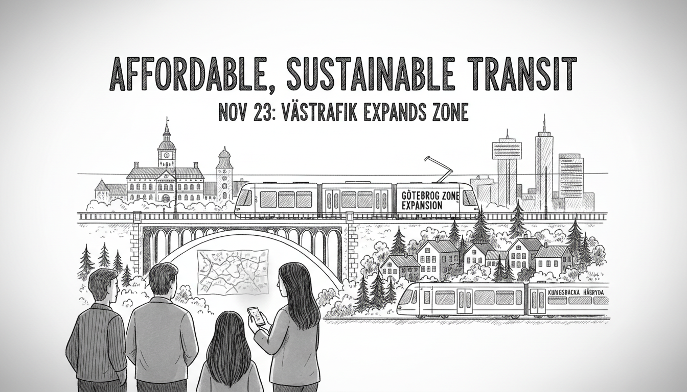 Gothenburg Zone Expansion Makes Public Transport Cheaper for More Communities