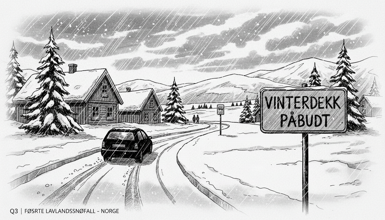 First Lowland Snowfall Hits Norway in Third Quarter