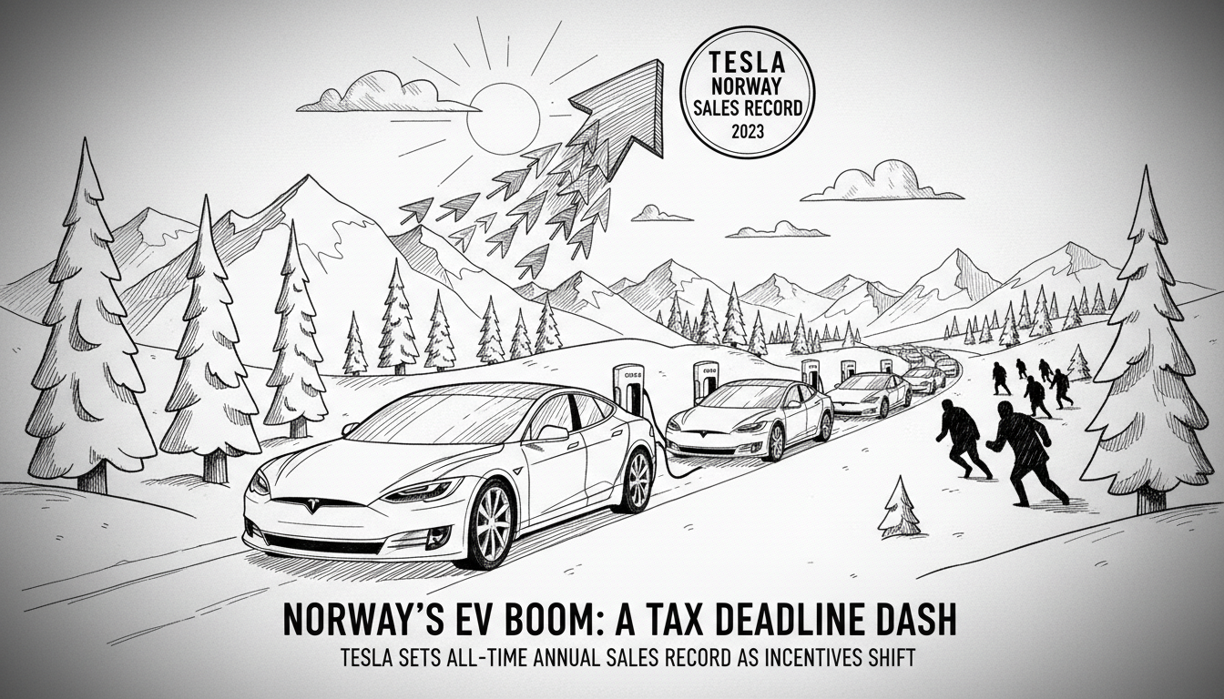 Tesla Sets Annual Sales Record in Norway as EV Tax Change Looms