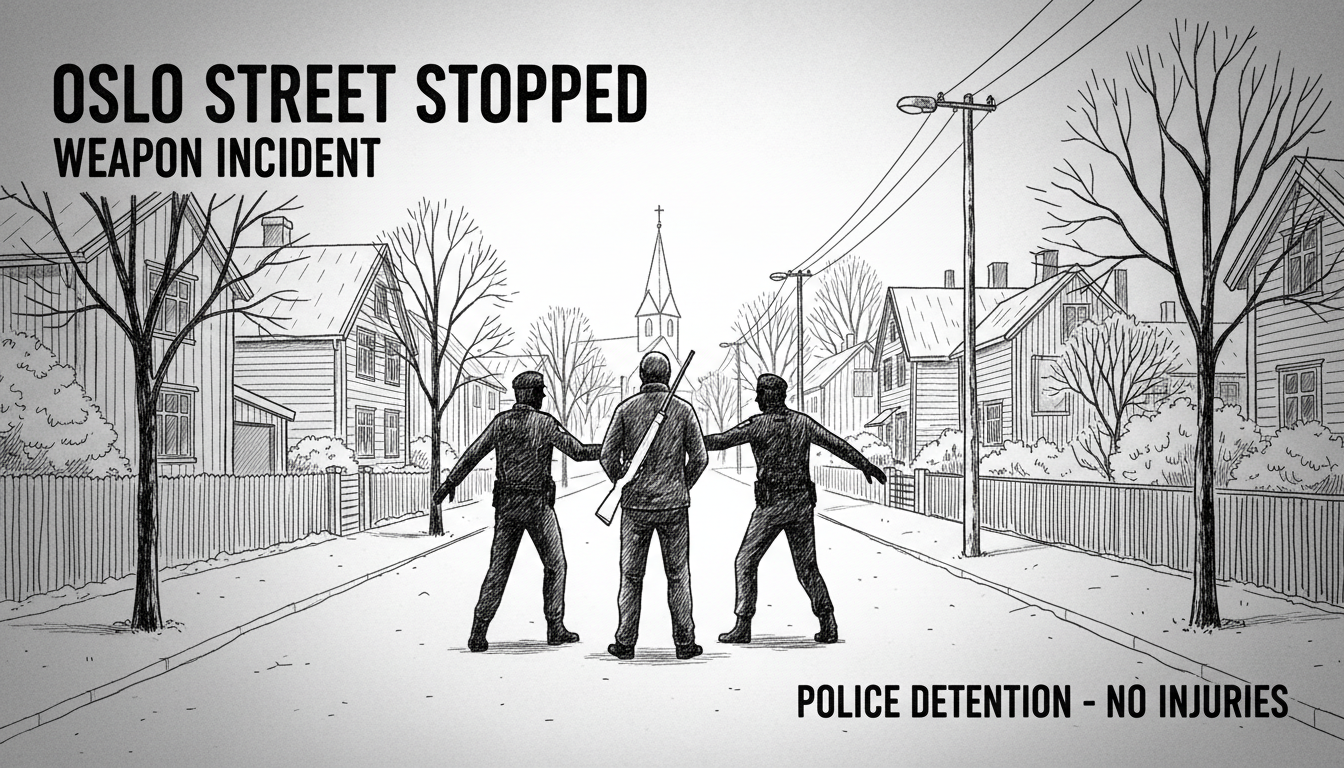 Man Carrying Weapon on Oslo Street Stopped by Police