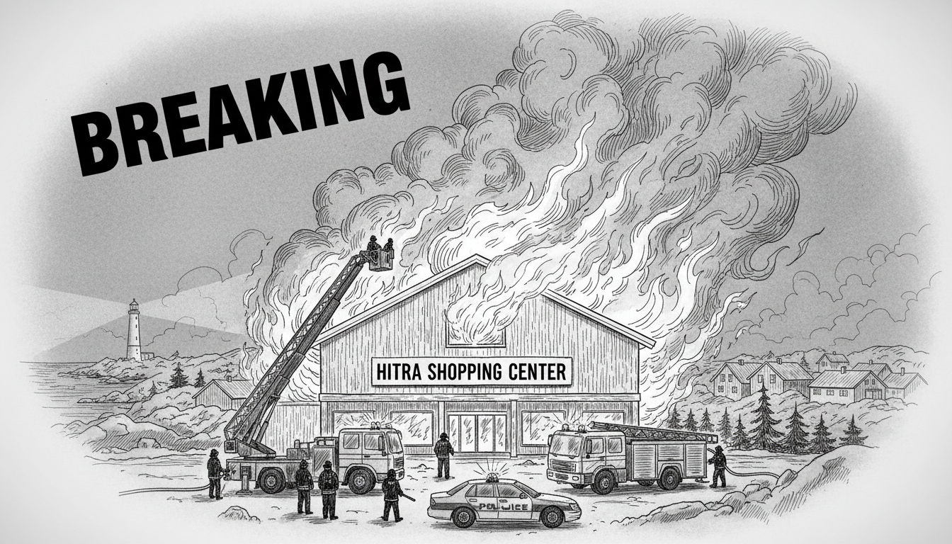 Store Fire Erupts at Hitra Shopping Center