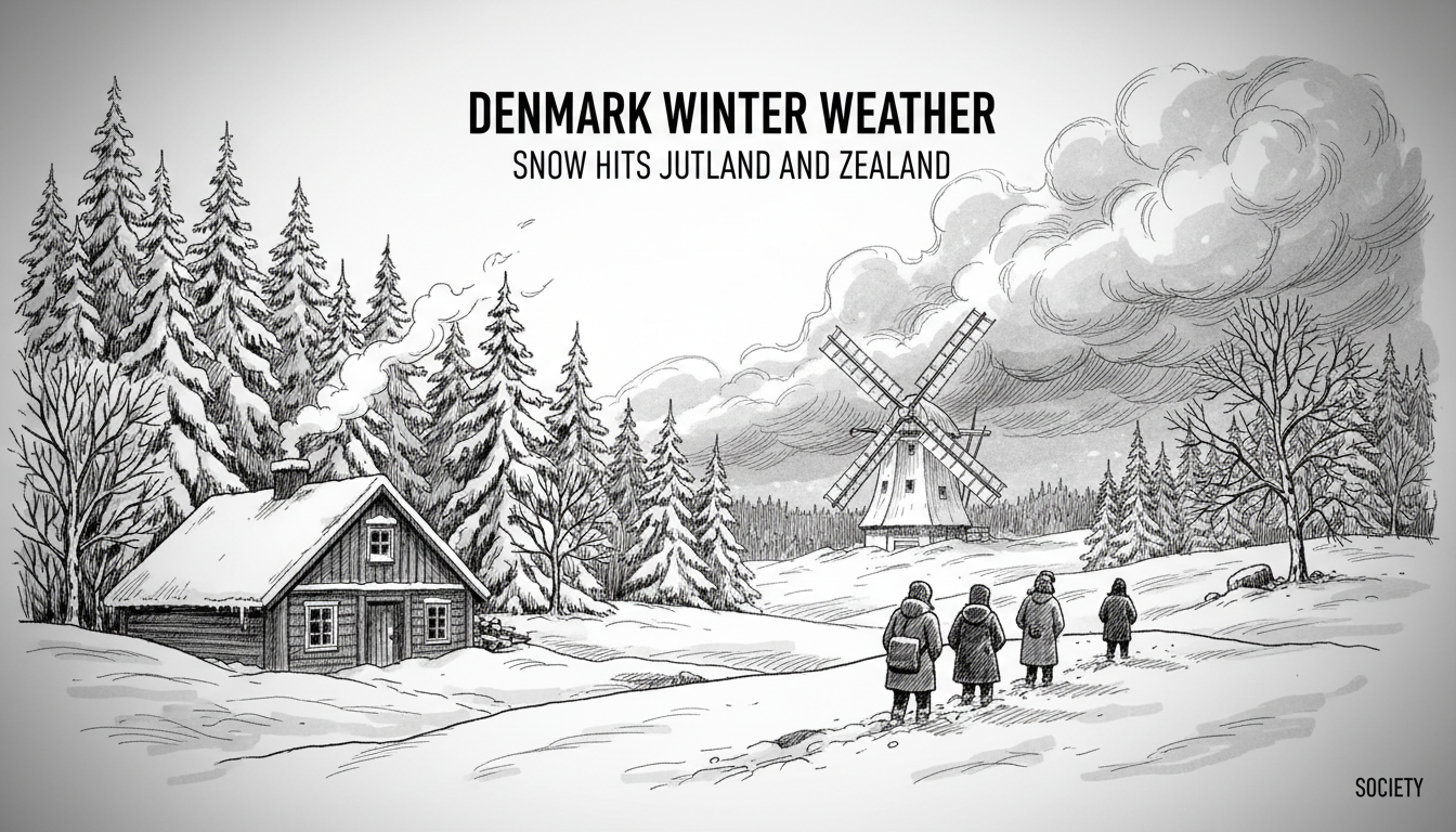 Denmark Winter Weather: Snow Hits Jutland and Zealand