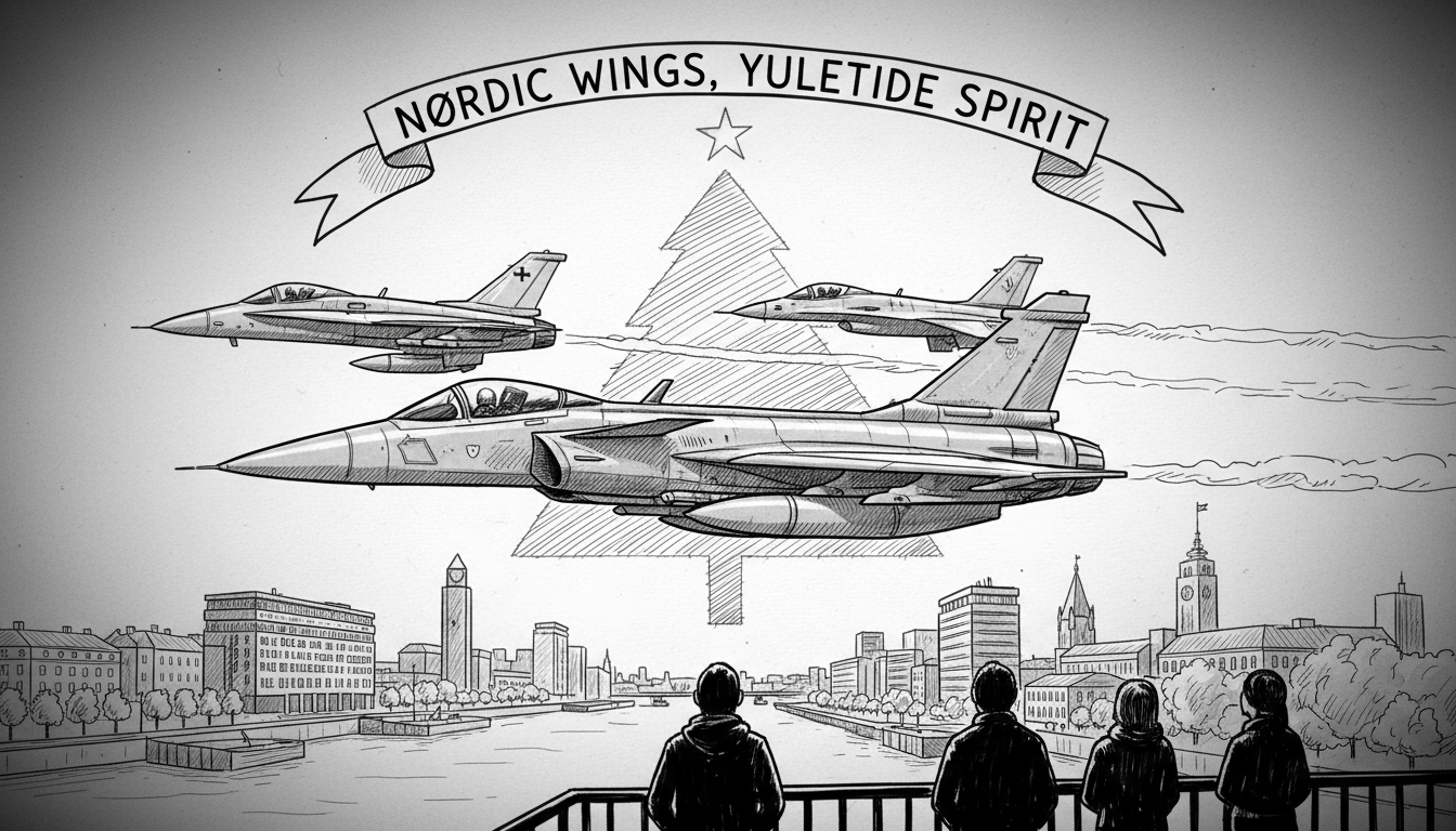 Swedish Air Force's Christmas Tree Flight Returns to Göteborg with Nordic Twist