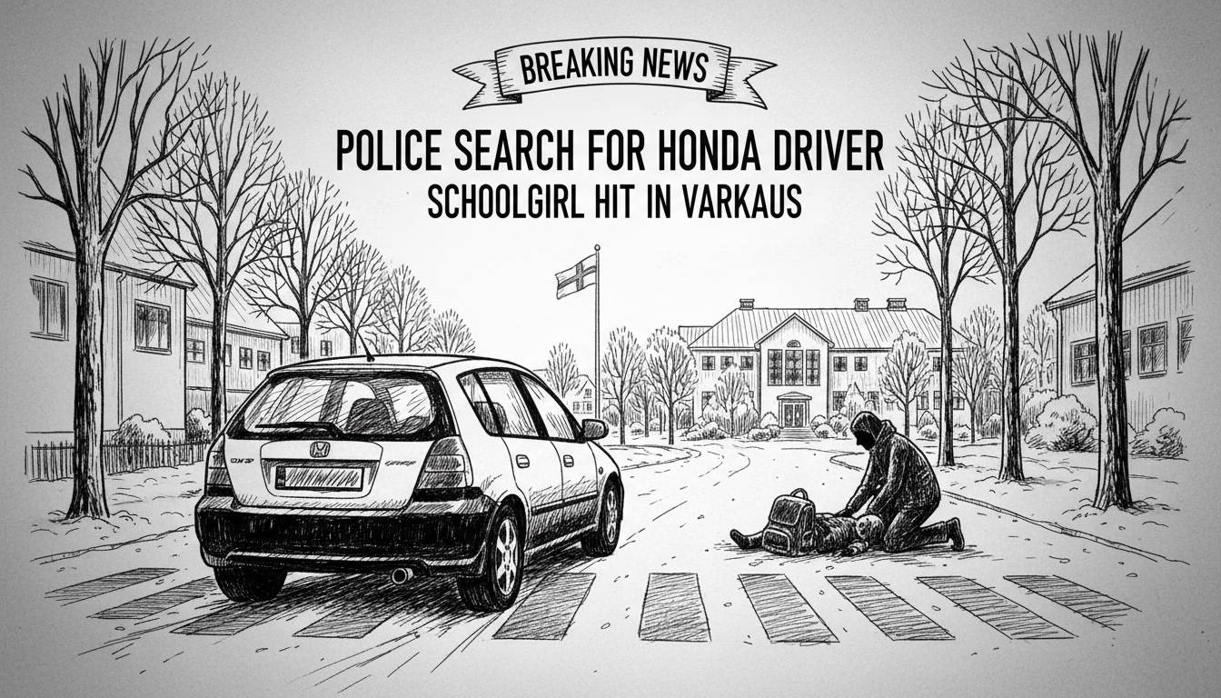 Police Search for Honda Driver After Schoolgirl Hit in Varkaus