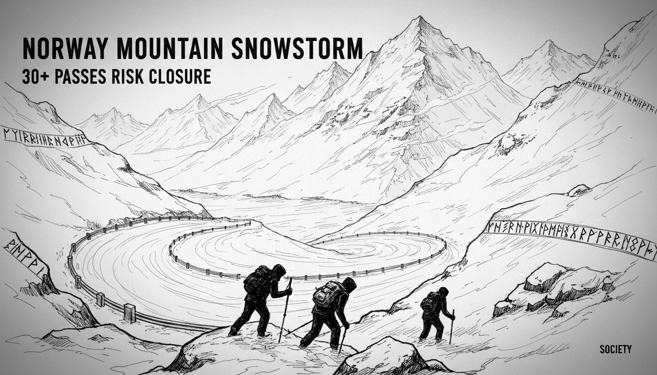 Norway Mountain Snowstorm: 30+ Passes Risk Closure
