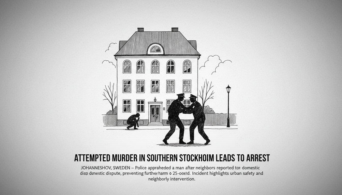 Attempted Murder in Southern Stockholm Leads to Arrest