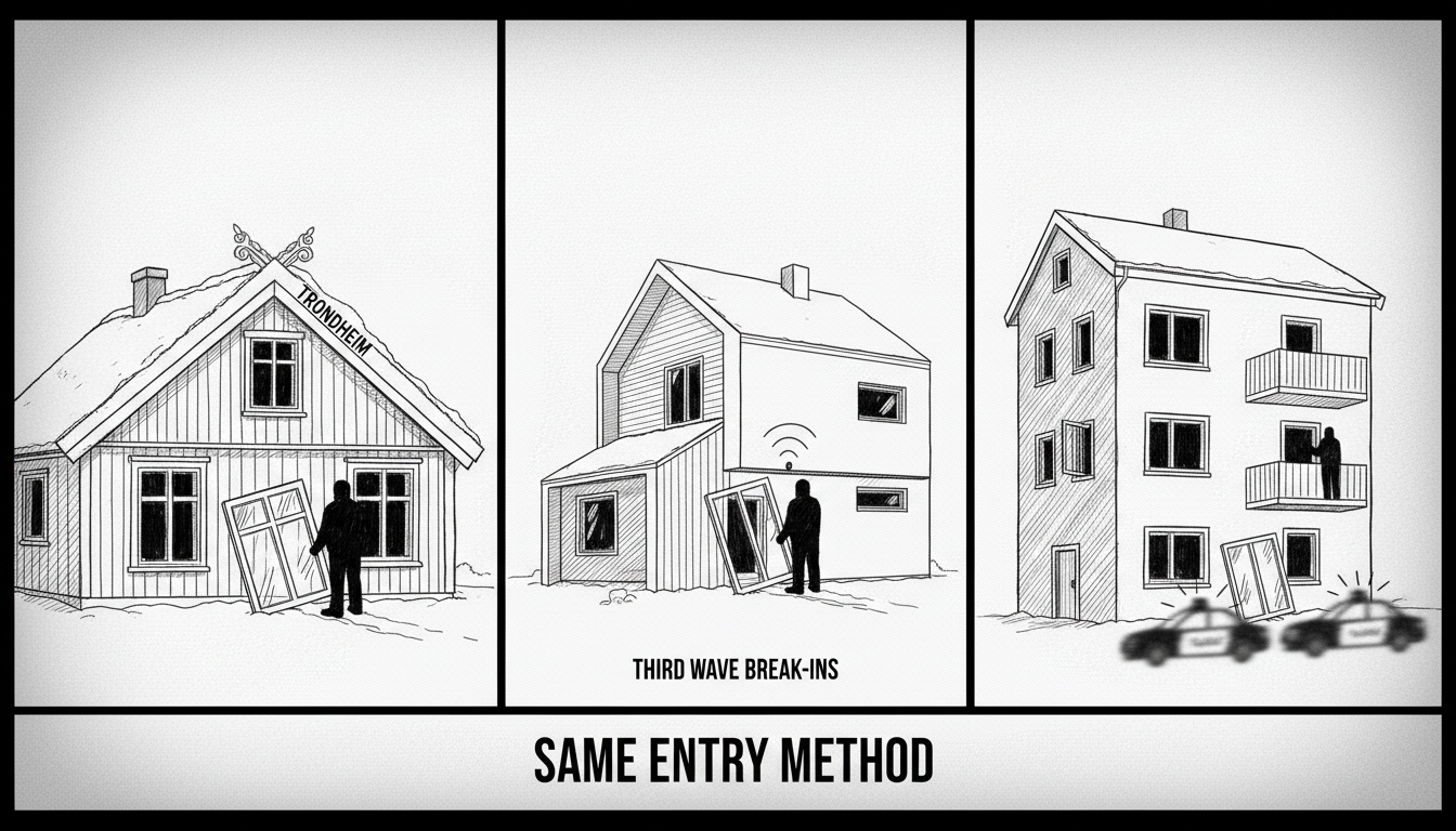 Third Wave of Trondheim Break-Ins Uses Same Entry Method