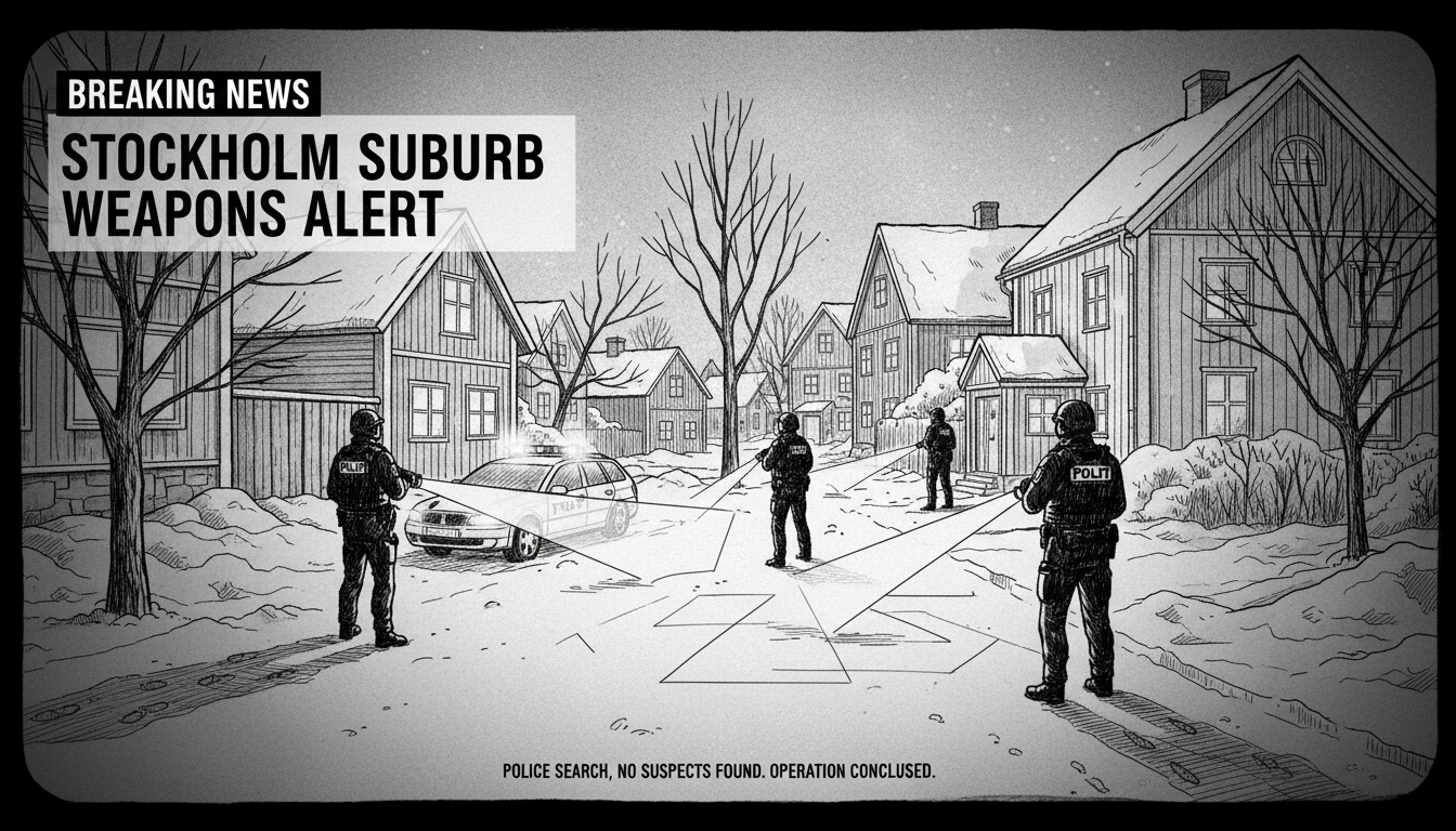 Police Respond to Weapons Report in Stockholm Suburb