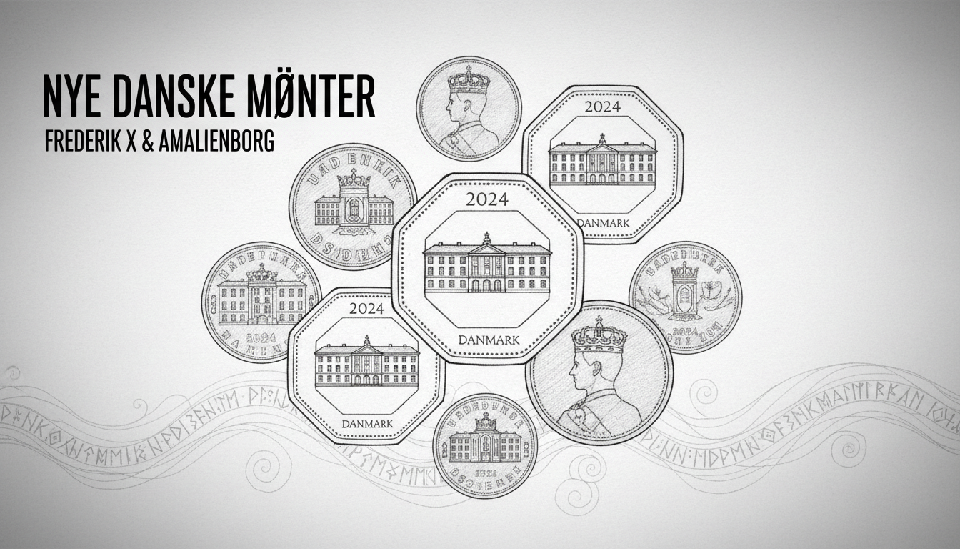 New Danish Coins Feature King Frederik and Historic Amalienborg Symbol