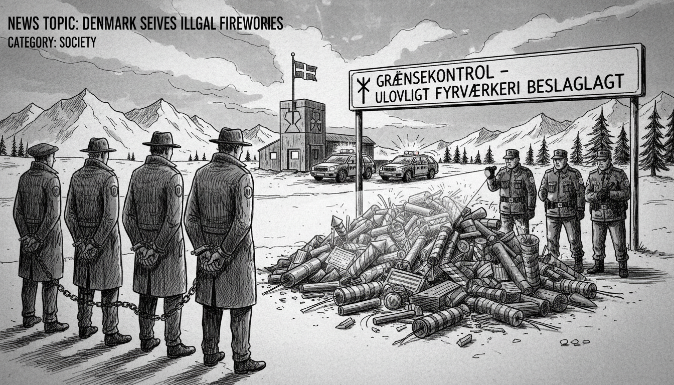 Denmark Seizes Illegal Fireworks: 7 Arrests at Border