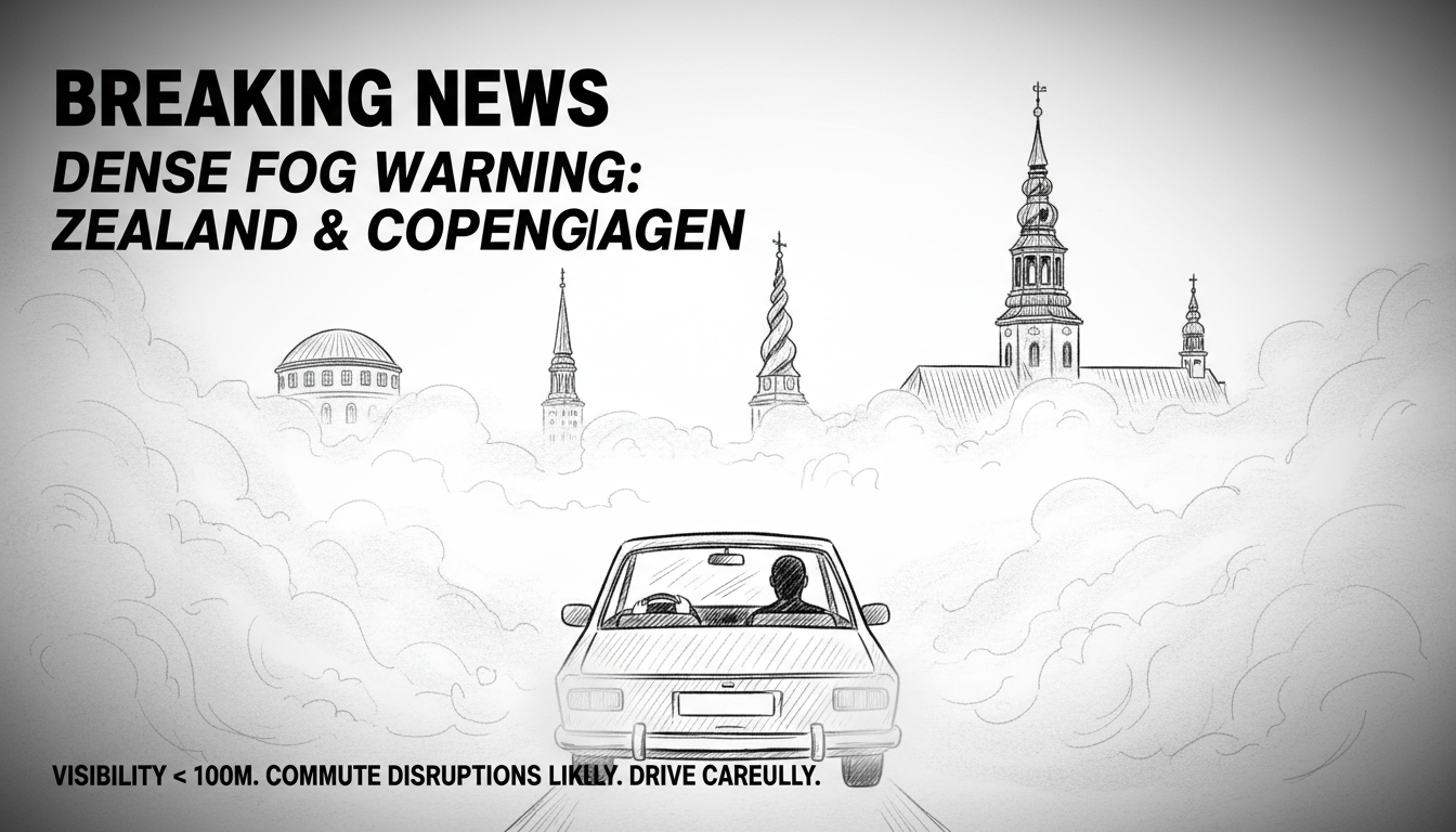 Dense Fog Warning Issued for Zealand and Copenhagen
