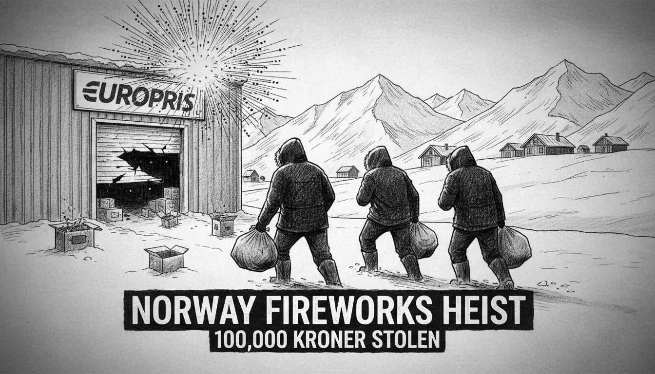 Norway Fireworks Heist: 100,000 Kroner Stolen from Europris
