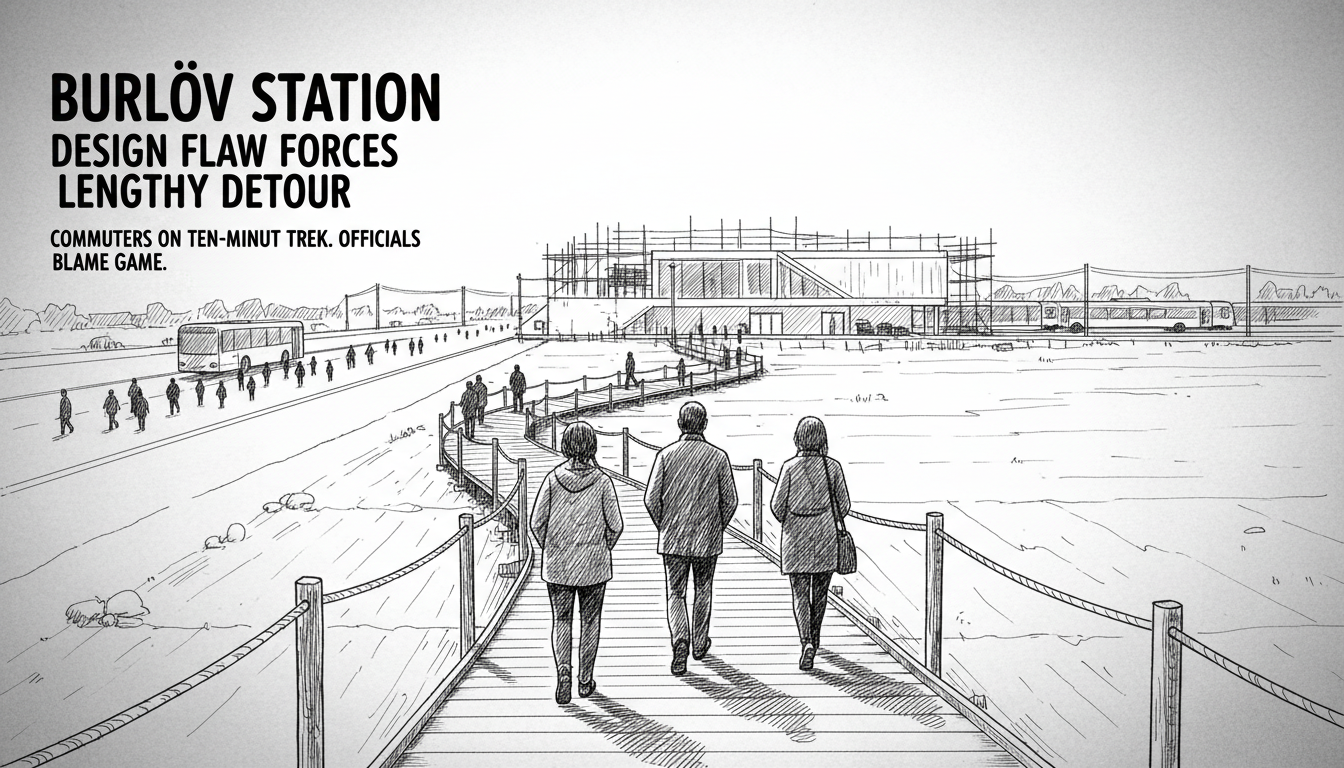 Buss Design Flaw Forces Commuters on Lengthy Detour at Burlöv Station