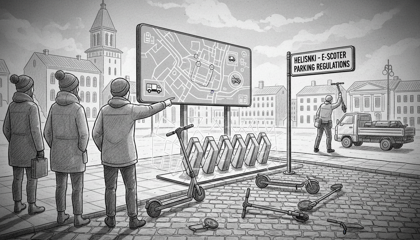 Helsinki Tightens Electric Scooter Parking Rules Across City Districts