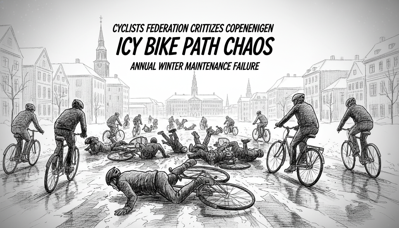 Cyclists Federation Criticizes Copenhagen Over Icy Bike Path Chaos