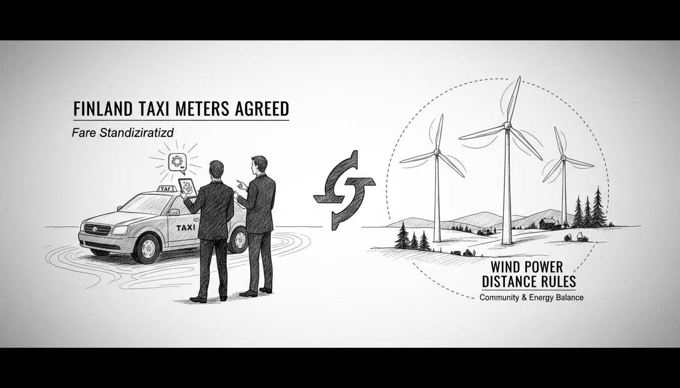 Finland Reaches Agreement on Taxi Meters and Wind Power Distance Rules