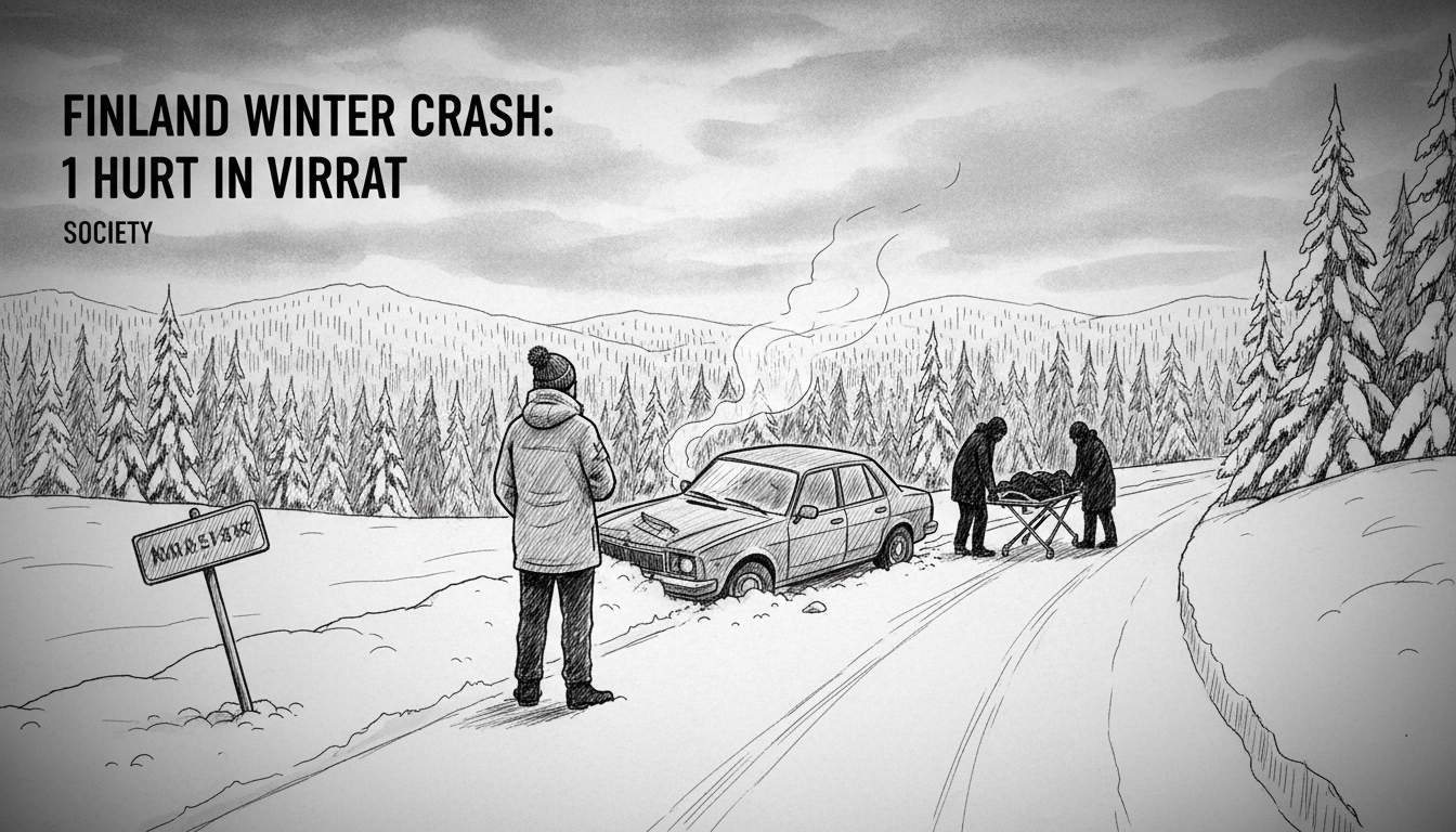 Finland Winter Crash: 1 Hurt in Virrat