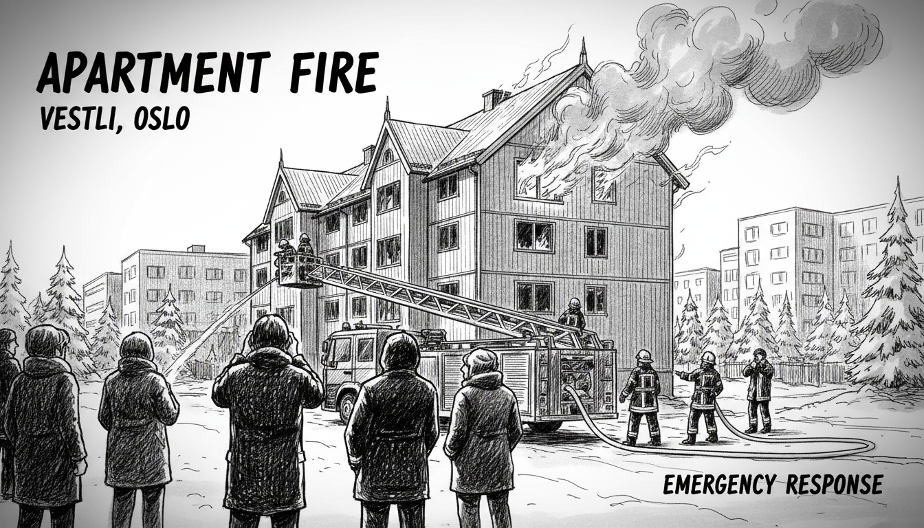 Apartment Fire at Vestli in Oslo Prompts Emergency Response