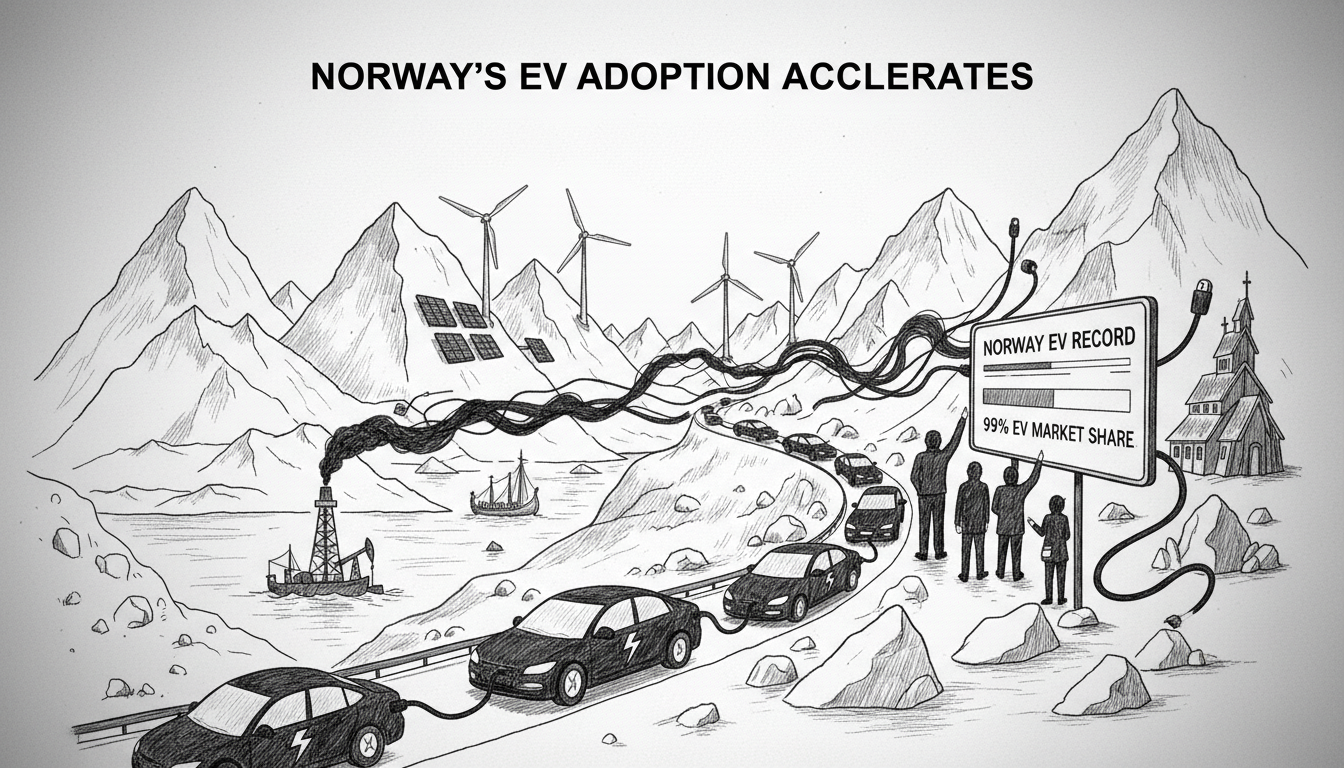 Norway's Electric Vehicle Adoption Accelerates Toward New Record