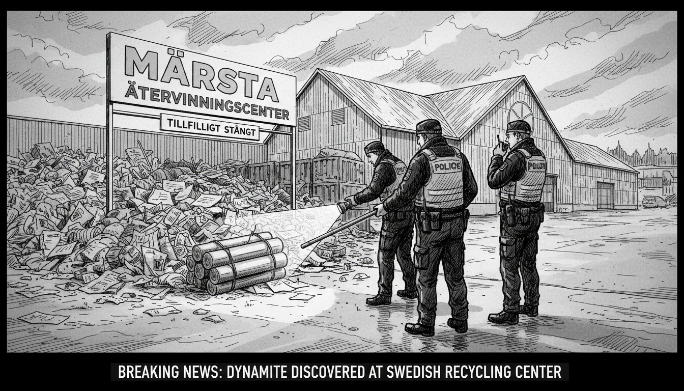 Dynamite Found at Swedish Recycling Center in Märsta