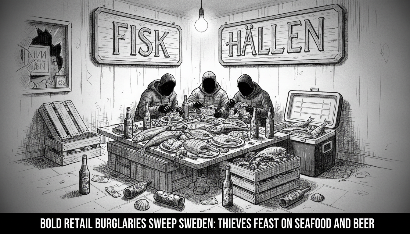 Thieves Feast on Seafood and Beer After Breaking Into Swedish Fish Market
