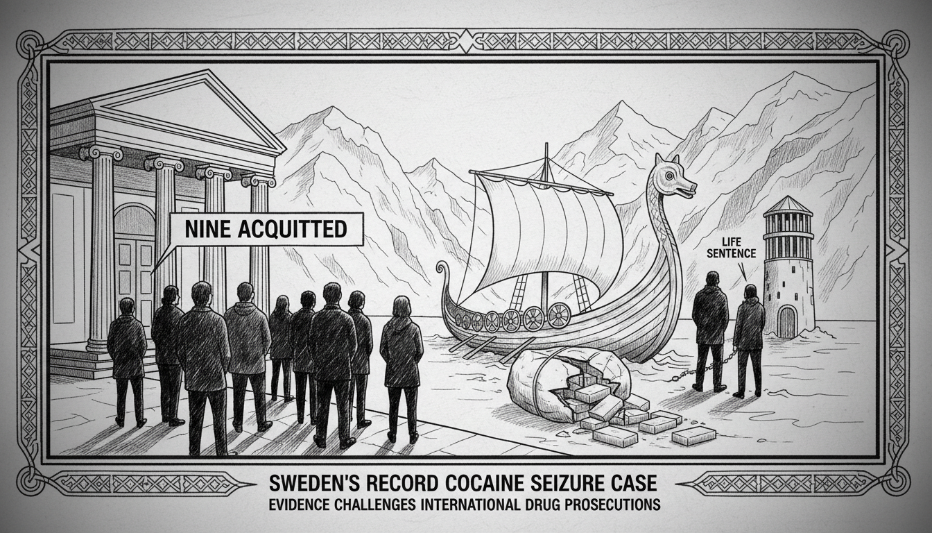 Nine Acquitted in Sweden's Record Cocaine Seizure Case