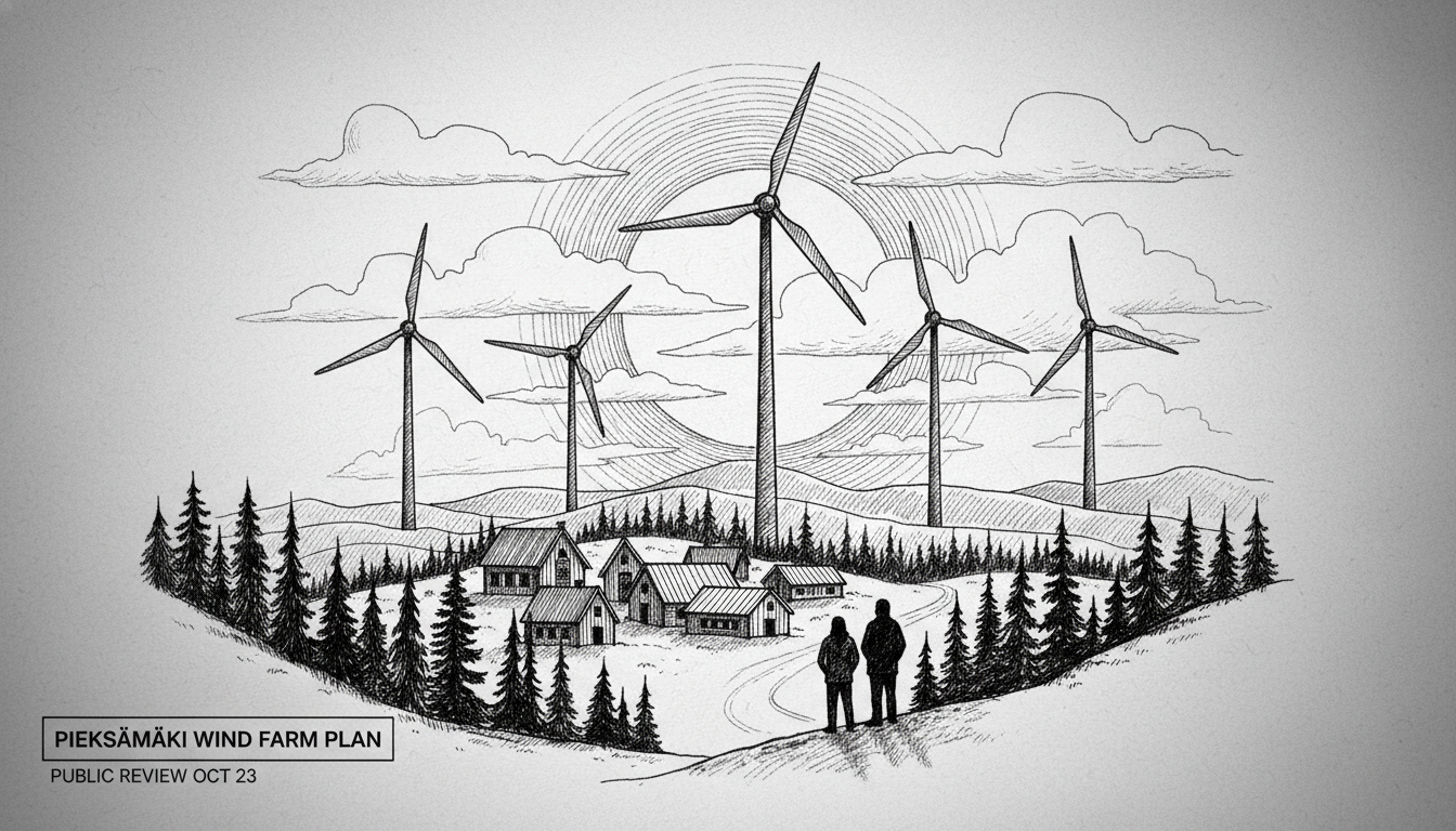 Five Turbine Wind Farm Plan Advances to Proposal Stage in Pieksämäki