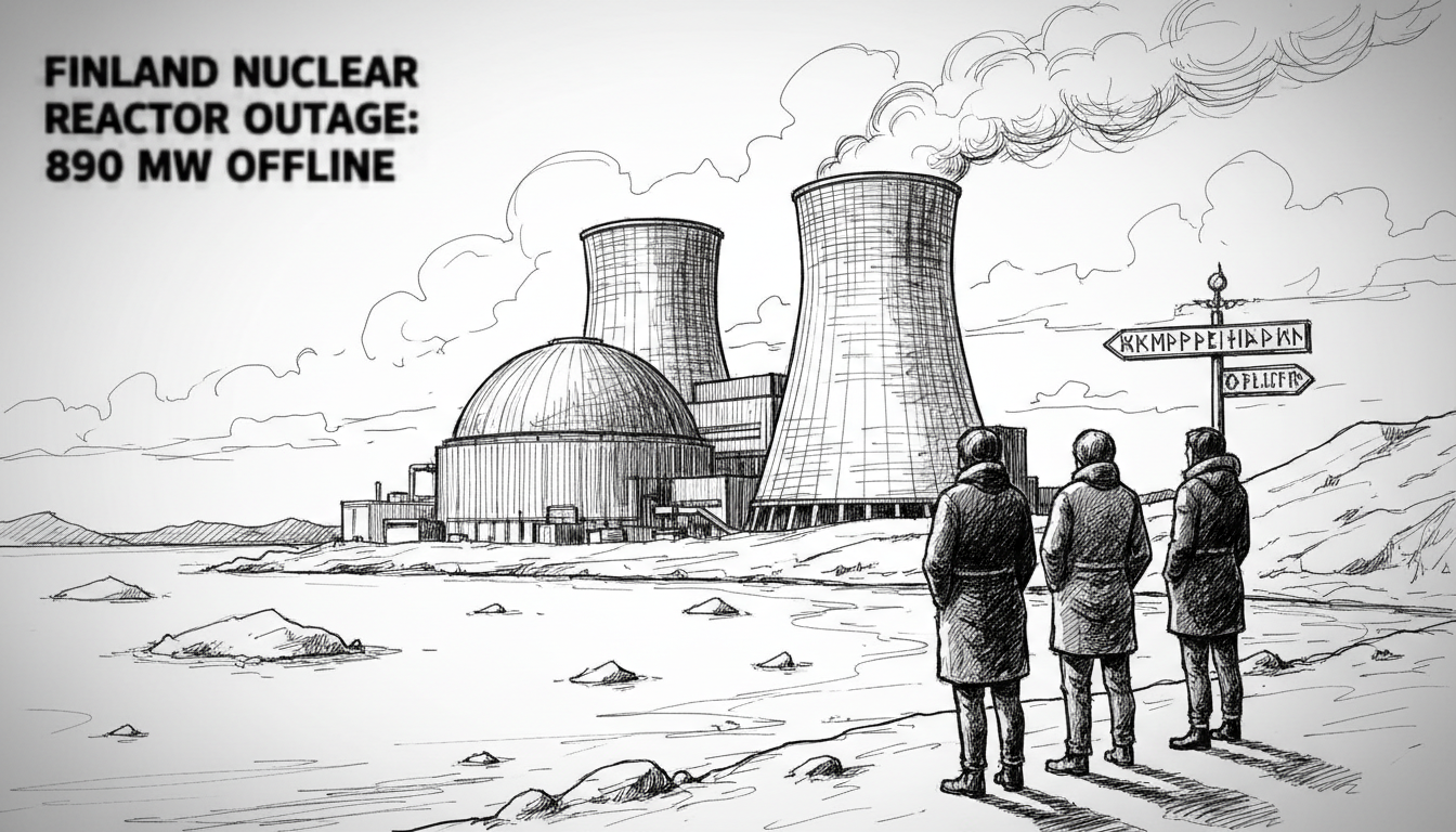 Finland Nuclear Reactor Outage: 890 MW Offline