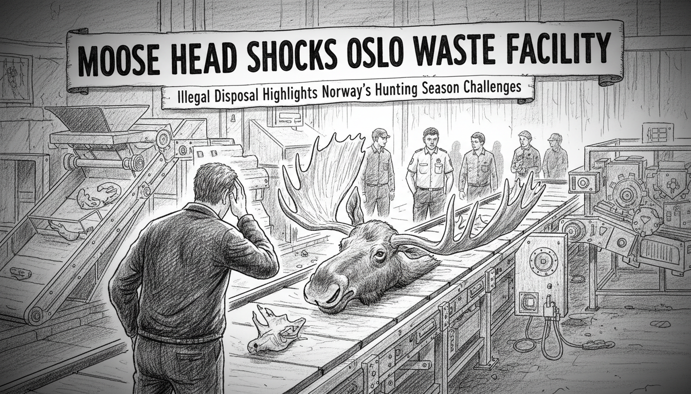 Moose Head Discovery Shocks Oslo Waste Facility Workers